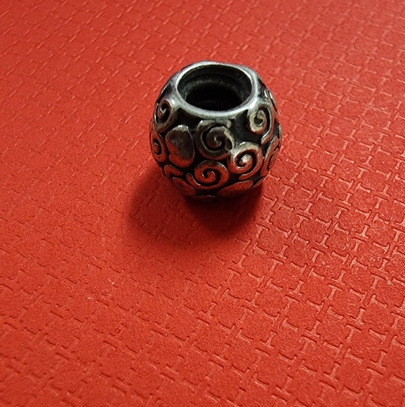 Pandora Silver Swirl spots Dots Charm retired - Picture 6 of 7